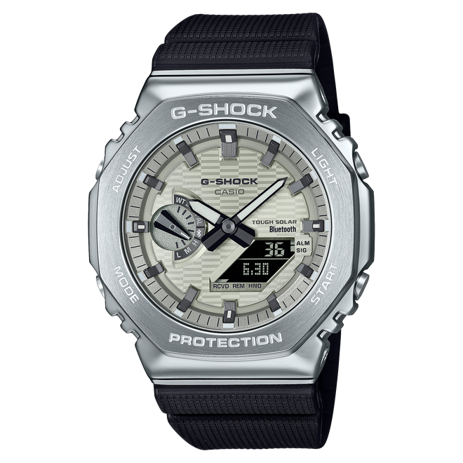 CASIO G-Shock Analog Digital Steel Silver Dial | GBM2100A-8B