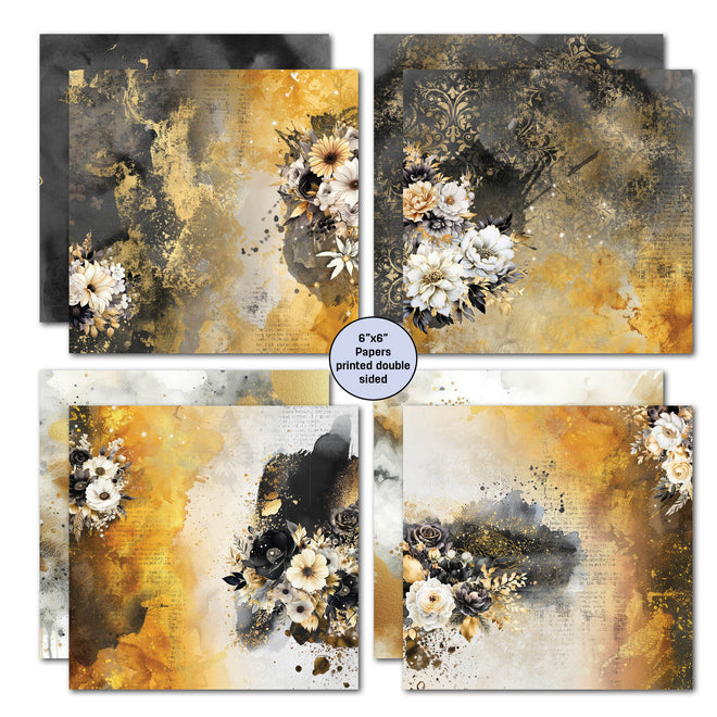 3Quarter Designs Golden Ebony 6x6 Paper Pack