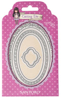 GOR Cutting Die Oval Frames & Label Gorjuss 88x129x1mm 6 PC nr.474