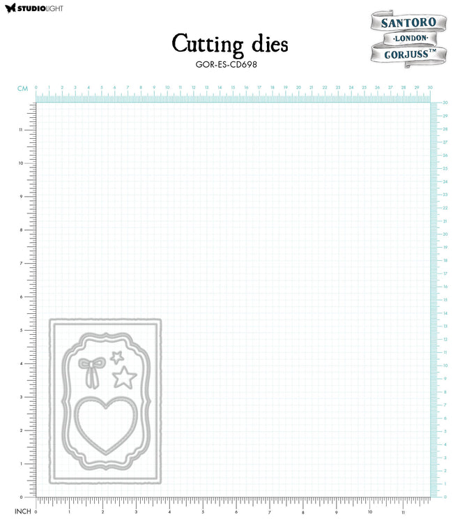 SAN Cutting Dies Frames & Labels Gorjuss Essentials 85x125x2mm 8 PC nr.698