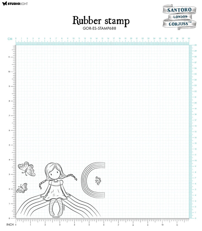 SAN Cling Stamp Rainbow Heaven Gorjuss Essentials 5 PC