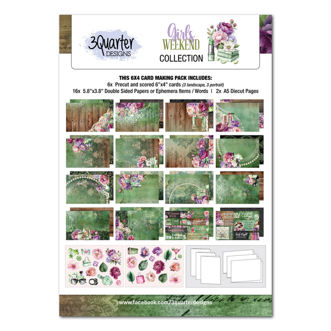 3Quarter Designs Girls Weekend  6x4 Card Pack