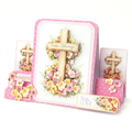 Die Cut Decoupage – Wooden Cross & Roses (pack of 3)