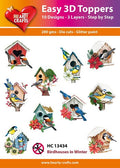 Hearty Craft Easy 3D Topper Birdhouses in Winter