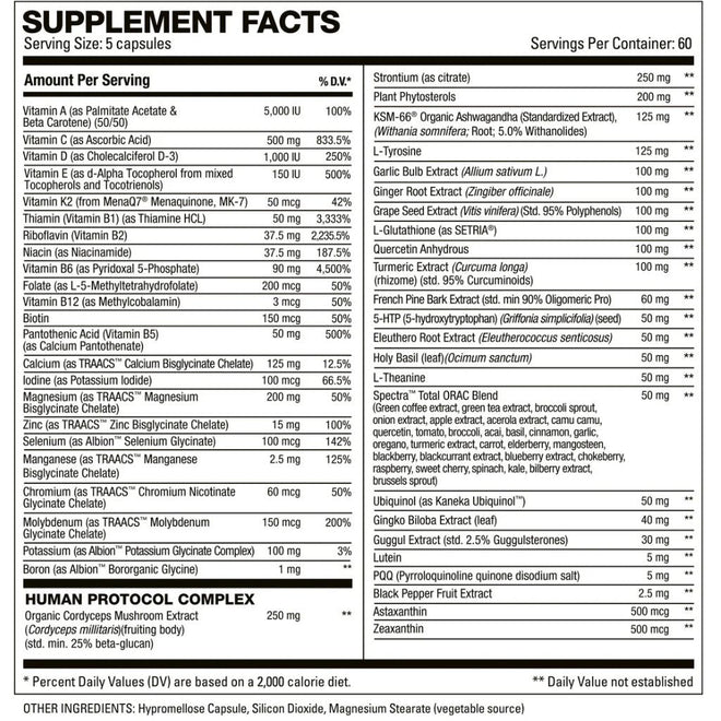 HD Muscle VITAHD MULTIVITAMIN (300 Capsules), 60 Servings
