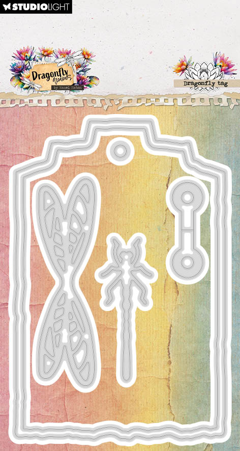 HE Cutting Die Dragonfly Tag Dragonfly Dreams 70x106x1mm 6 Pieces