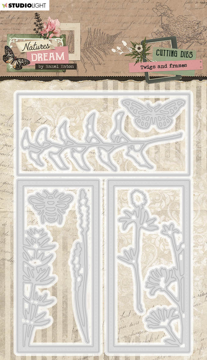 HEN Cutting Dies Twigs And Frames Natures Dream 95x143x1mm 8 PC nr.706