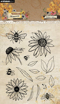 HE Clear Stamp Floral Bits Sweet Bee Memories 16 PC