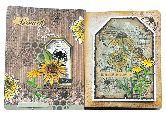 HE Clear Stamp Floral Bits Sweet Bee Memories 16 PC