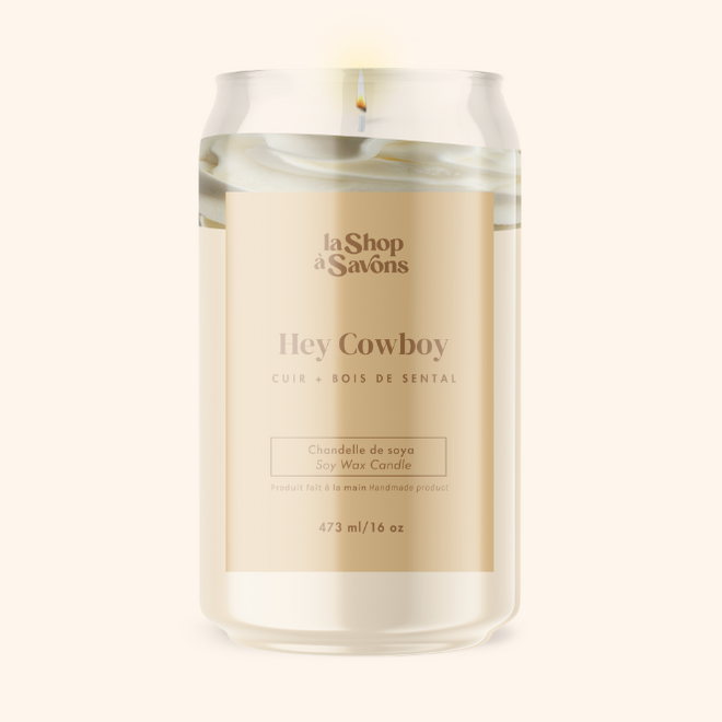Chandelle de soya 16 oz - Hey Cowboy