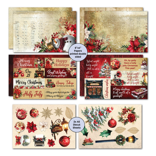 3Quarter Designs Holly Jolly 6x4 Card Pack
