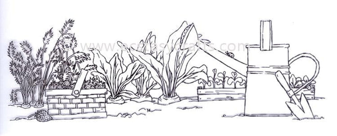 Marianne Design Clear Stamp - Hetty's Border: Vegetable Garden