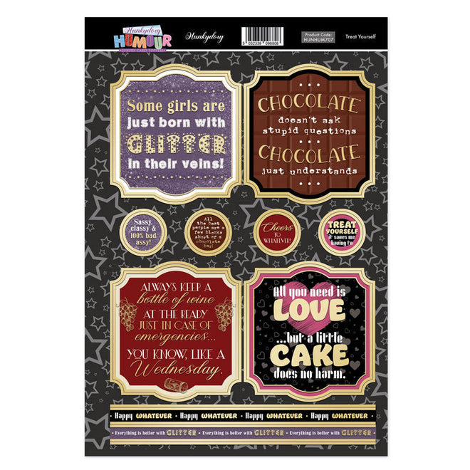 Hunkydory Humour Topper Sheet - Treat Yourself