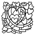 Woodware Heart Window 6 in x 6 in Stencil