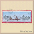 Nellie's Choice Clear Stamp Idyllic Floral Scene Slim Line - Snow Landscape