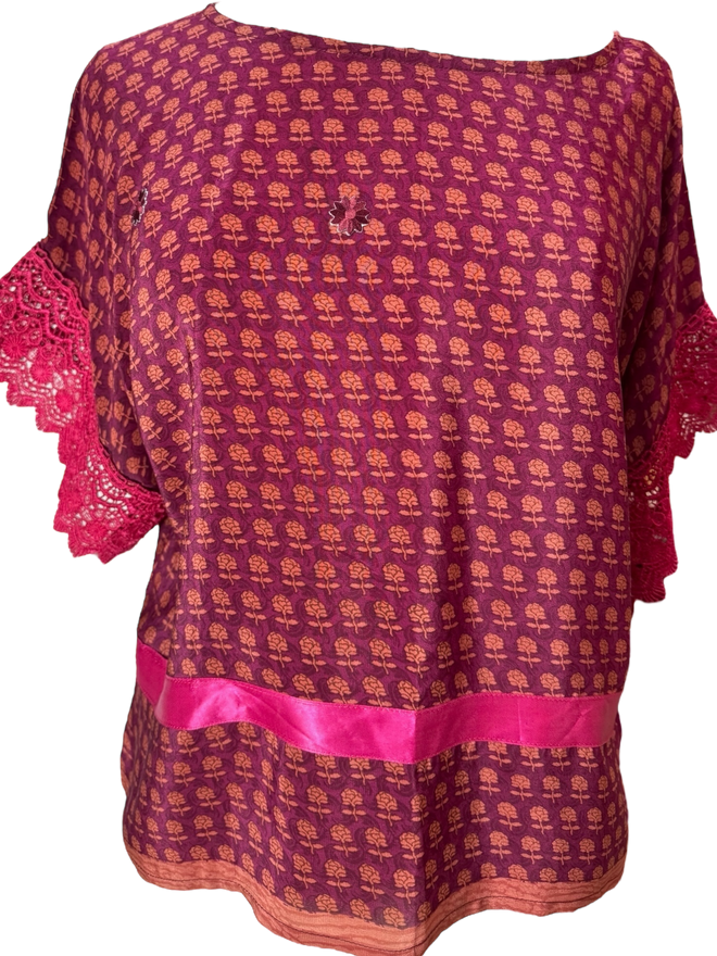 PRC6159 Avatar Pure Silk Boxy Top