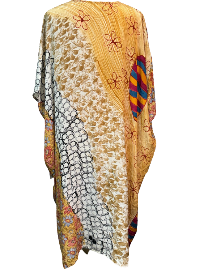 PRC7301 Avatar Pure Silk Midi Length Kaftan