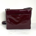 Sac à bandoulière rouge bordeaux foncé patin souple | Gisèle petit