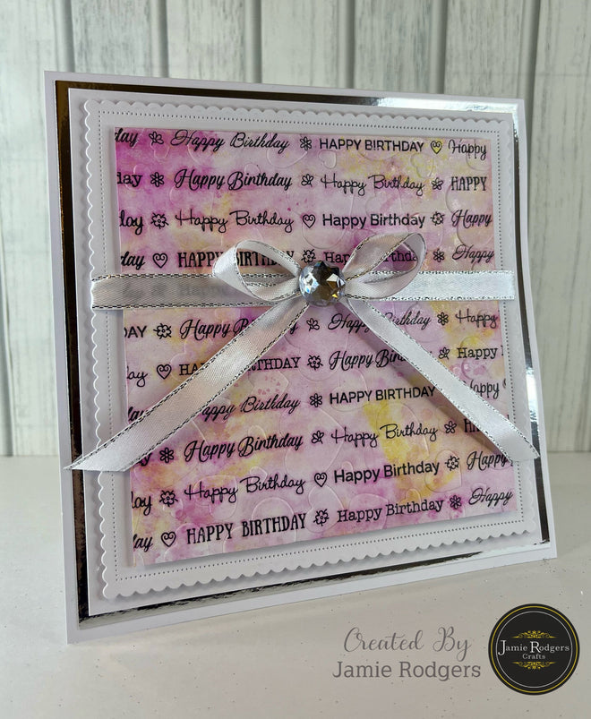 Jamie Rodgers Crafts Happy Birthday DL Clear Stamp Set