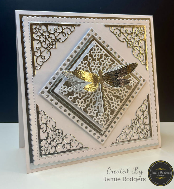 Jamie Rodgers Crafts Floral Square Tile Die Set
