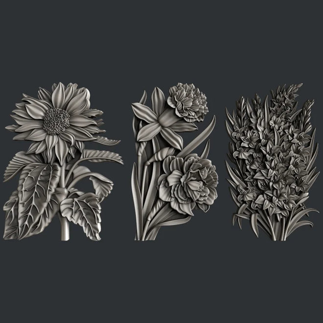 Zuri Designs Flower Blooms Set 1