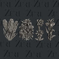 Zuri Designs Flower Blooms Set 2