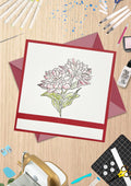 GoLetterPress Impression Stamp - Stamp 2 - Best Wishes Floral