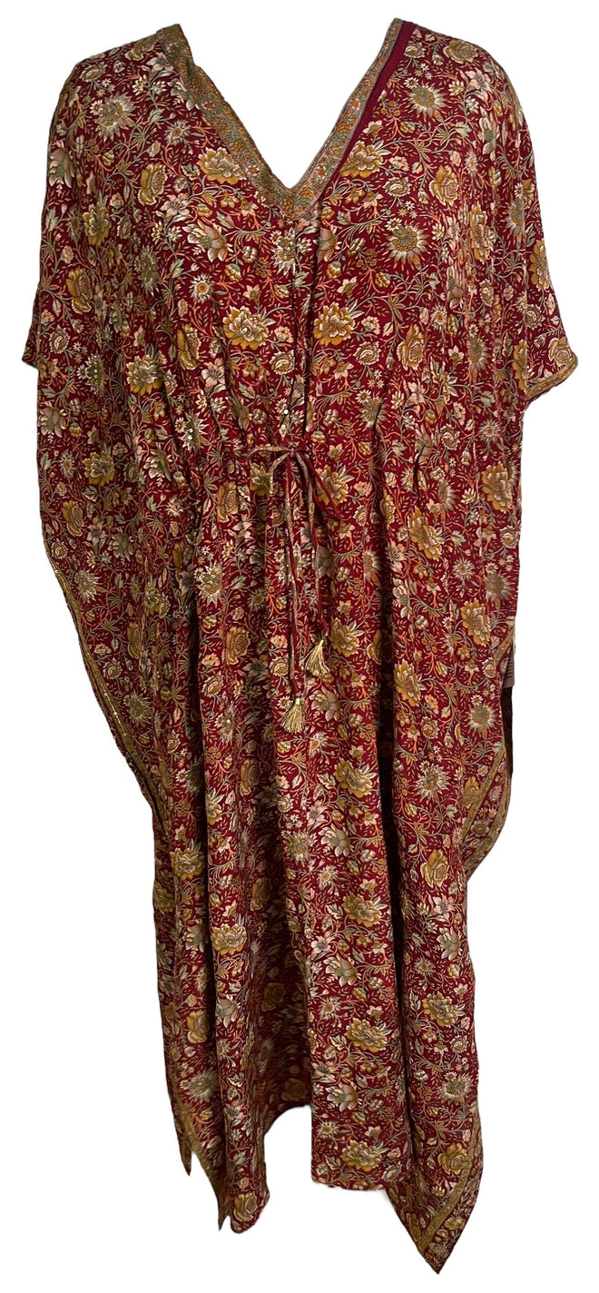 PRC6765 Avatar Pure Silk Maxi Kaftan