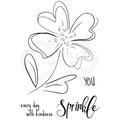 Woodware Clear Singles Poppy Sketch 4 in x 6 in Stamp