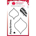 Woodware Clear Singles Paintable Baubles Peardrops 4 in x 6 in Stamp Set