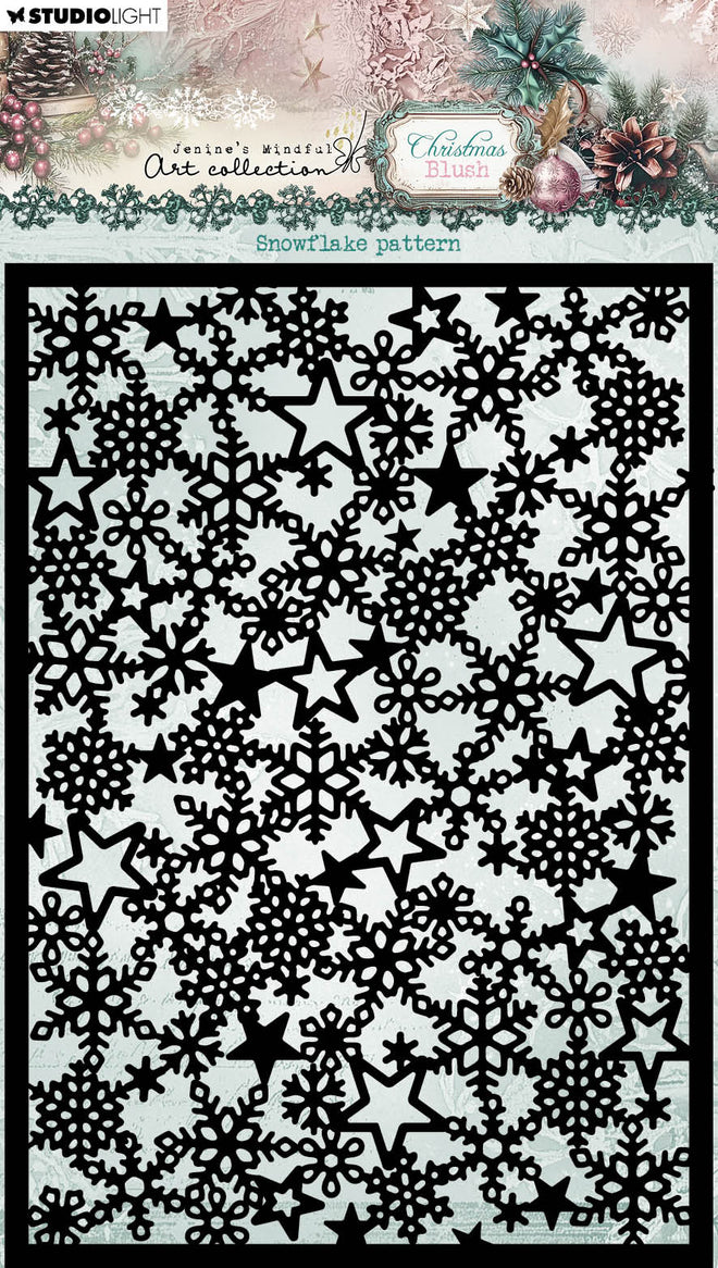JMA Mask Snowflake Pattern Christmas Blush 1 Piece