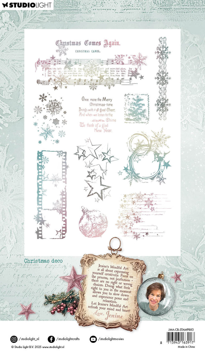 JMA Clear Stamp Christmas Deco Christmas Blush 10 Pieces