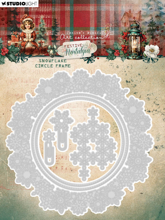 JMA Cutting Die Snowflake Circle Frame Festive Nostalgia 6 PC