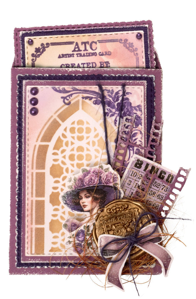 JMA Water-Reactive Ink Pads Peonies (Purples & Pink) Victorian Dreams 3 PC