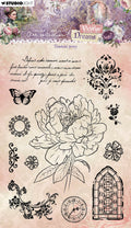 JMA Clear Stamp Timeless Peony Victorian Dreams 12 PC