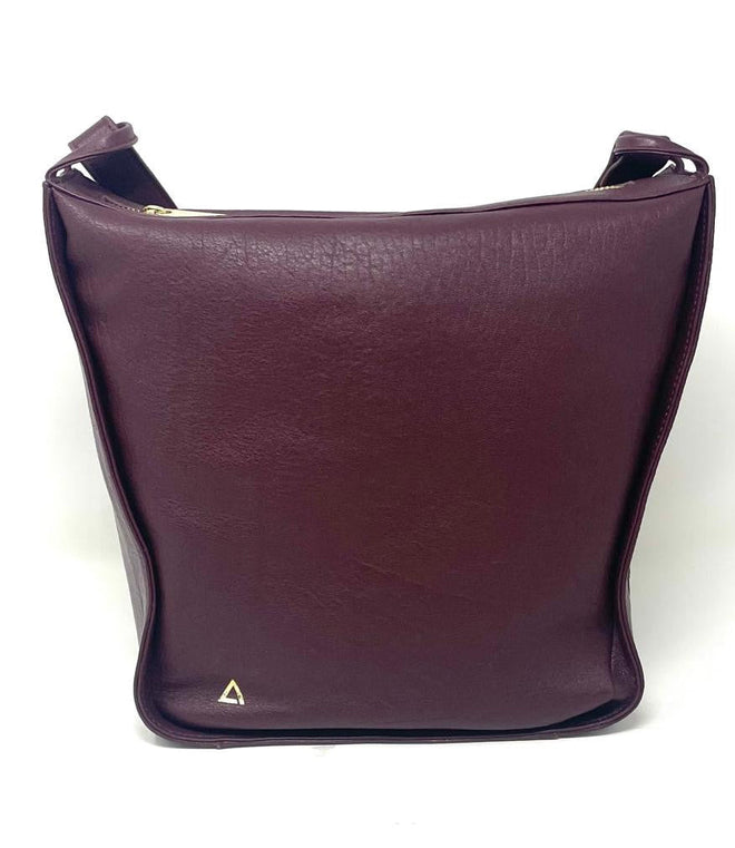 sac à main souple en bandoulière, Aubergine, Julie