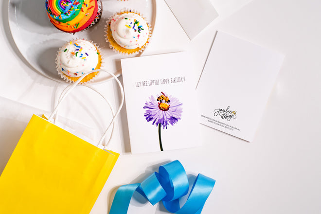 Hey Bee-utiful! Happy Birthday! - Greeting Card