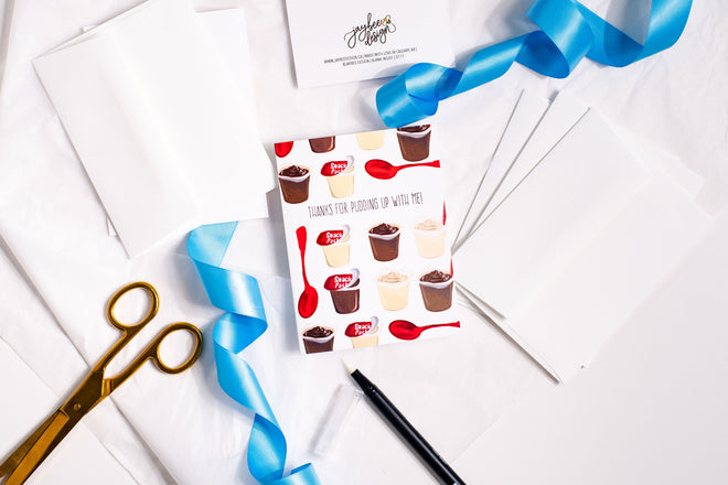 Thanks For Pudding Up With Me! - Greeting Card