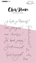 KJ Clear stamp Sentiments Joepie Essentials 105x148x3mm nr.187