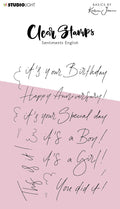 KJ Clear Stamp Sentiments Essentials 105x148x3mm 12 PC nr.237