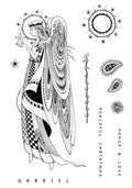 Katkin Krafts Gabriel 6 in x 8 in Clear Stamp Set