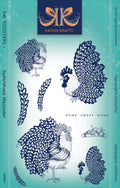 Katkin Krafts The Roosters 6 in x 8 in Clear Stamp Set