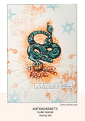 Katkin Krafts Dark Smoke 6 in x 8 in Clear Stamp Set
