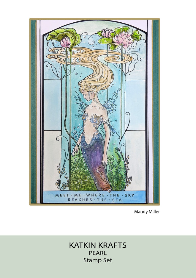 Katkin Krafts Pearl 6 in x 8 in Clear Stamp Set