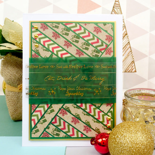 Luxury Festive Foiled Acetate Card Wraps
