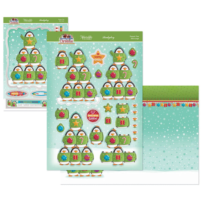 A Merry Little Christmas Deco-Large Set - Penguin Tree
