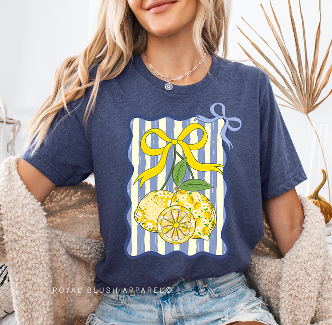 Lemon Stripes Graphic T-Shirt