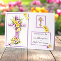 Die Cut Decoupage – Lilac Floral Cross (pack of 3)