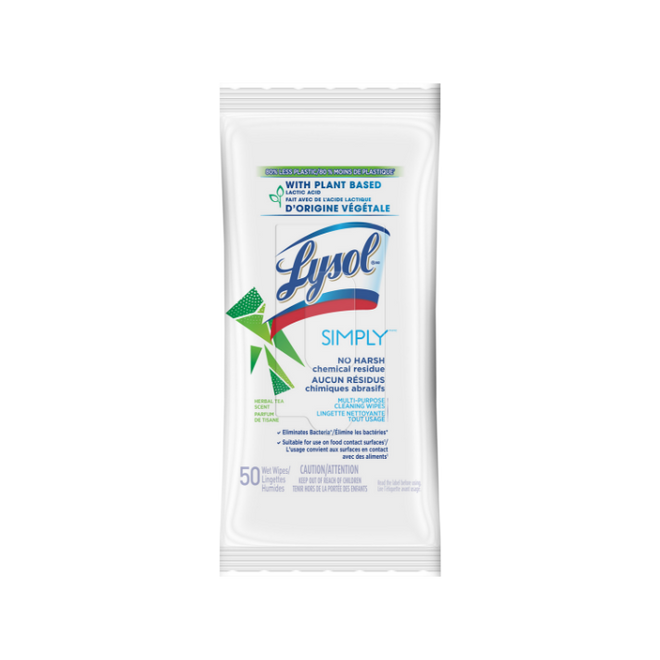 Lysol Simply Wipe 50/Pack