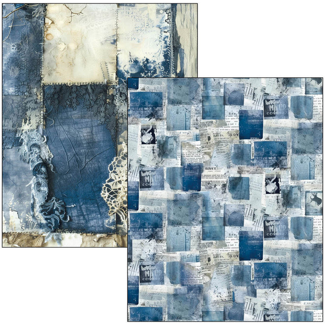 Mixed Media Book Urban Blue Denim A4 Maxi